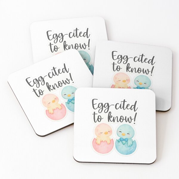 Item preview, Gender Reveal - Egg-cited to know! designed and sold by KawaiiChibii.
