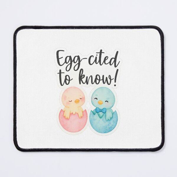 Item preview, Gender Reveal - Egg-cited to know! designed and sold by KawaiiChibii.