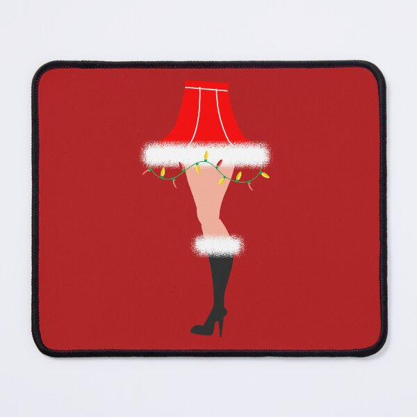 Item preview, Christmas greeting Mid Century style Leg Lamp with Female Santa Costume designed and sold by Jdawnink.