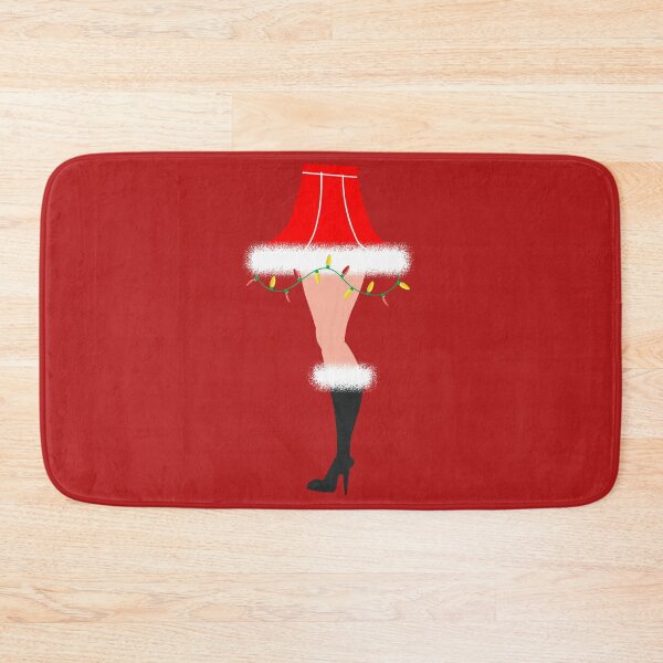 Item preview, Christmas greeting Mid Century style Leg Lamp with Female Santa Costume designed and sold by Jdawnink.