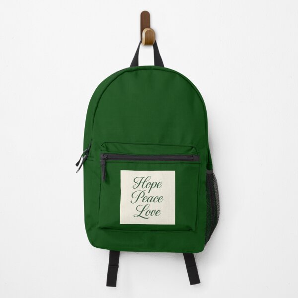 Item preview, Hope • Peace • Love – Minimalist Forest Green Christmas Script Trio designed and sold by Novel Works Studio.