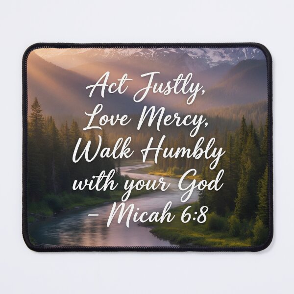 Item preview, Micah 6:8 Scripture Poster – Christian Jewish Justice and Mercy Art designed and sold by AbstractAuraArt.