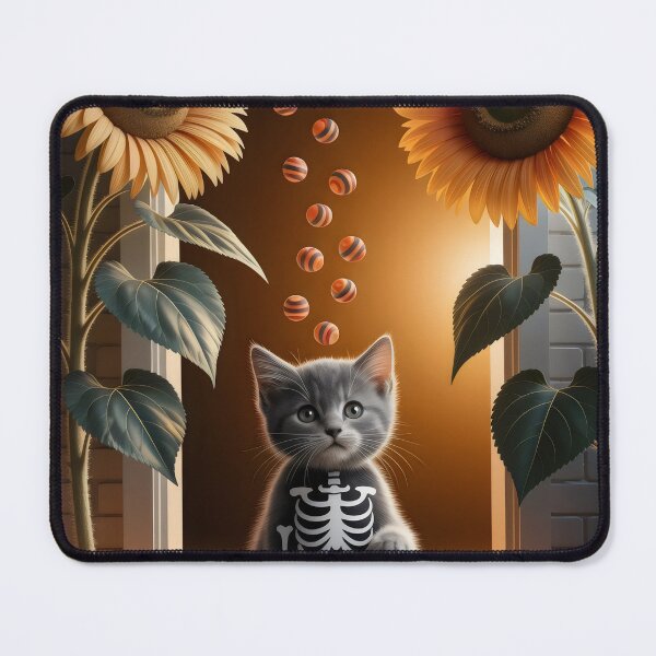 Item preview, Skeleton cat for halloween. designed and sold by MyHappyArtShop.