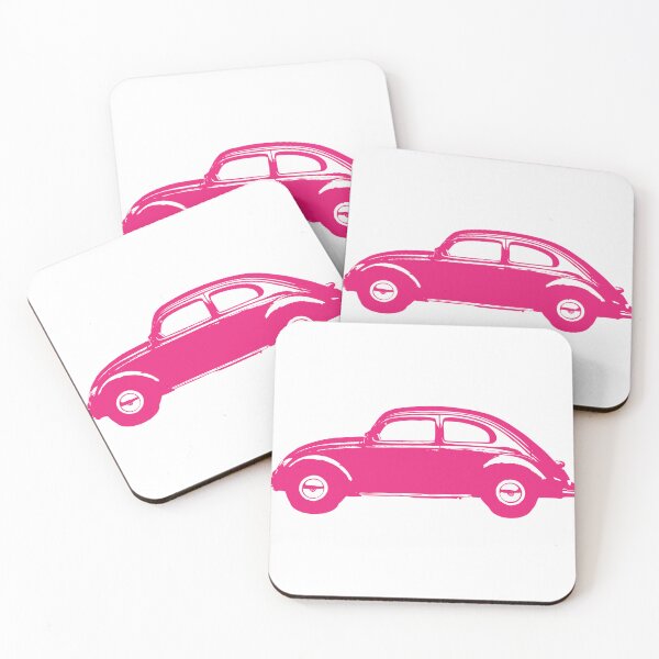Artikelvorschau, Silhouette eines rosa Retro-Autos – Illustration eines klassischen Oldtimers entworfen und verkauft von samet-bas.