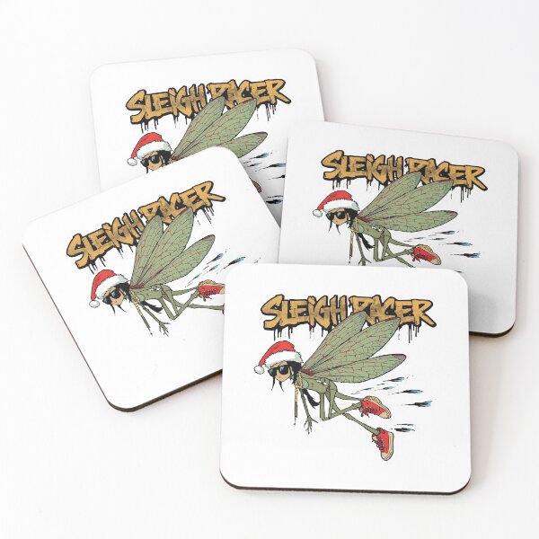 Item preview, Sleigh Racer Dragonfly – Fast Christmas Street Bug Art designed and sold by MiszungART.