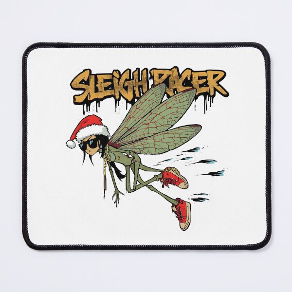 Item preview, Sleigh Racer Dragonfly – Fast Christmas Street Bug Art designed and sold by MiszungART.