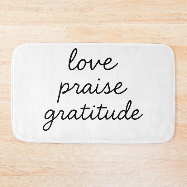 Item preview, love praise gratitude – Handwritten Inspirational Script Design  designed and sold by JaneMcCarthyDNA.