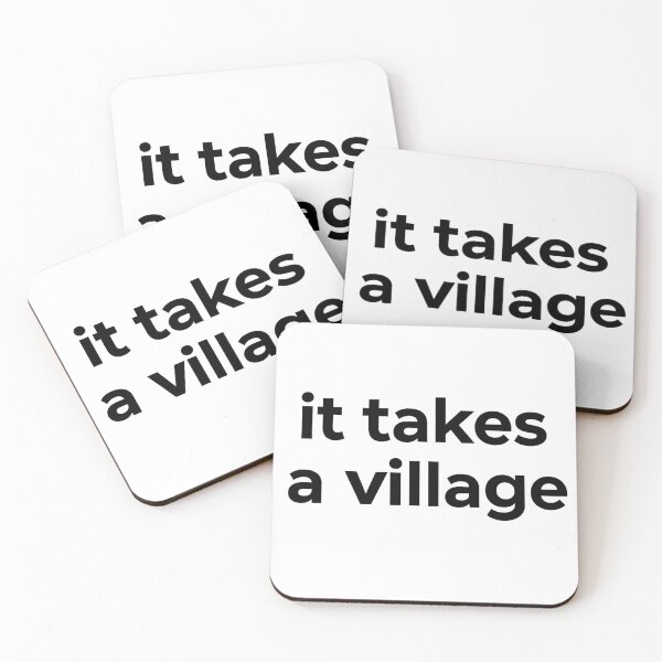 Item preview, it takes a village – Community & Family Support & Friends Support Typography  designed and sold by JaneMcCarthyStudio.