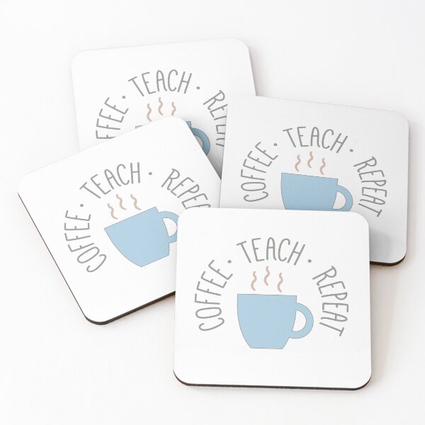 Item preview, Coffee Teach Repeat circle designed and sold by Think4Prints.