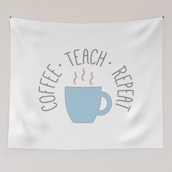 Item preview, Coffee Teach Repeat circle designed and sold by Think4Prints.