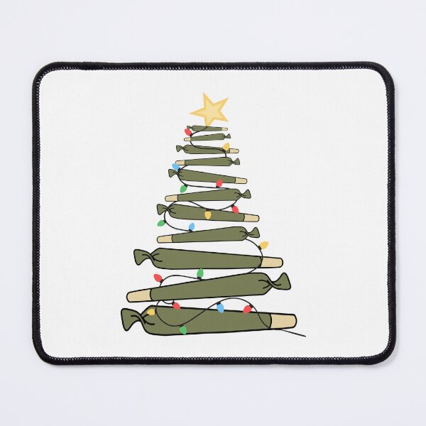 Item preview, Weed Christmas Tree with Lights – Festive Stoner Holiday Joint Art designed and sold by Cannaxes Studio.