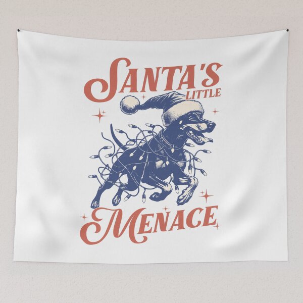 Item preview, Doberman Christmas - Santas Little Menace - Vintage Christmas - Doberman Mom designed and sold by sapnaela.