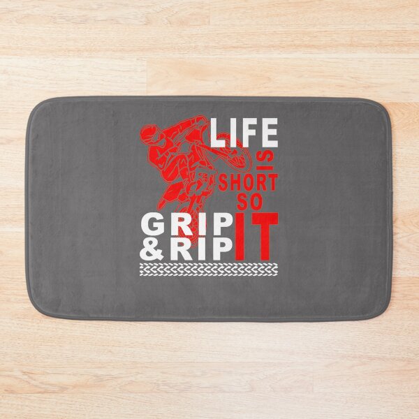 Item preview, MOTOCROSS-DIRT-BIKE-GRIPAMPRIP-IT---LIFE-IS-SHORT-SO-GRIP-RIP-IT designed and sold by DamiendFlynn.
