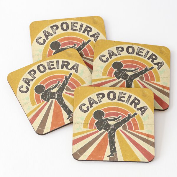 Item preview, Retro 70s Capoeira Silhouette - Vintage Brazilian Martial Arts designed and sold by Hen-C-Art.