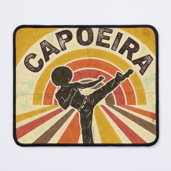 Item preview, Retro 70s Capoeira Silhouette - Vintage Brazilian Martial Arts designed and sold by Hen-C-Art.