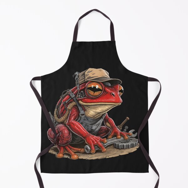Item preview, Frog Mechanic | Premium Hand-Drawn Amphibian Art designed and sold by ColorSplash123.