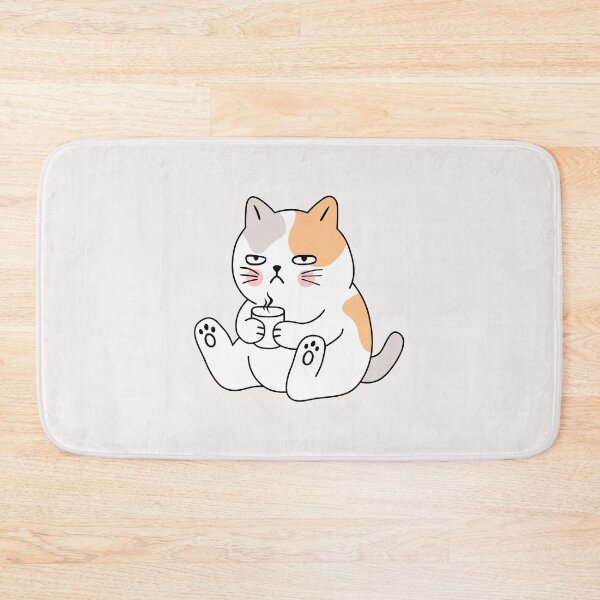 Item preview, Cute Grumpy Cat Coffee Cartoon Funny Design designed and sold by Nattaporn.