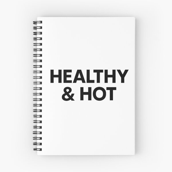 Item preview, HEALTHY & HOT – Wellness Motivation Fitness Gym Lifestyle Typography designed and sold by JaneMcCarthyDNA.