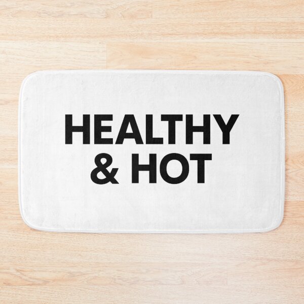 Item preview, HEALTHY & HOT – Wellness Motivation Fitness Gym Lifestyle Typography designed and sold by JaneMcCarthyDNA.