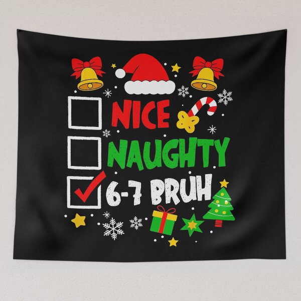 Item preview, Funny 67 Bruh Christmas Checklist Cute Naughty Nice Holiday  designed and sold by JEFDodsonArt.