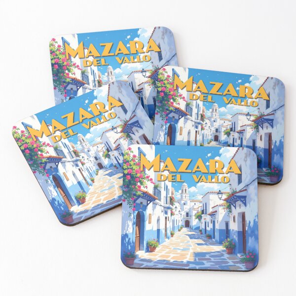 Item preview, Mazara del Vallo, Sicily, Italy: Vintage-Style Painterly Travel Poster designed and sold by LSVart.