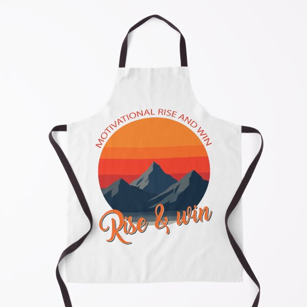 Item preview, Motivational Rise and Win Mountain Sunrise Retro Inspiration Design designed and sold by Design-Pro-21.