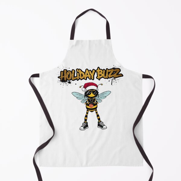 Item preview, Holiday Buzz Bee – Cute Christmas Honey Bee Street Art designed and sold by MiszungART.
