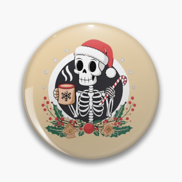 Item preview, Funny santa skeleton is drinking hot choclate  designed and sold by Mega _Tronus .