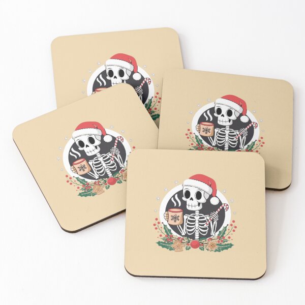 Item preview, Funny santa skeleton is drinking hot choclate  designed and sold by Mega _Tronus .