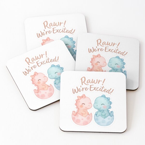 Item preview, Gender Reveal Baby Dinosaurs designed and sold by KawaiiChibii.