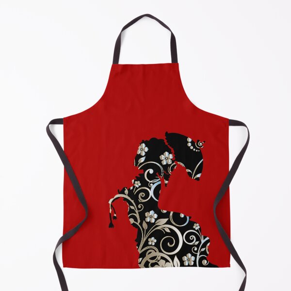 Item preview, Elegant Victorian Lady Silhouette - Gold & Blue Floral Damask Pattern designed and sold by samet-bas.