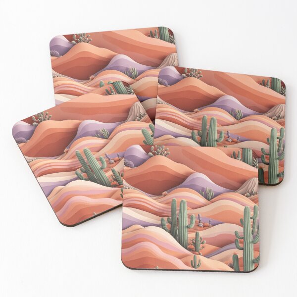 Item preview, Desert Sunset - Layered Dunes, Cacti & Dreamy Hues designed and sold by JaneMcCarthyStudio.