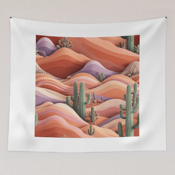 Item preview, Desert Sunset - Layered Dunes, Cacti & Dreamy Hues designed and sold by JaneMcCarthyDNA.