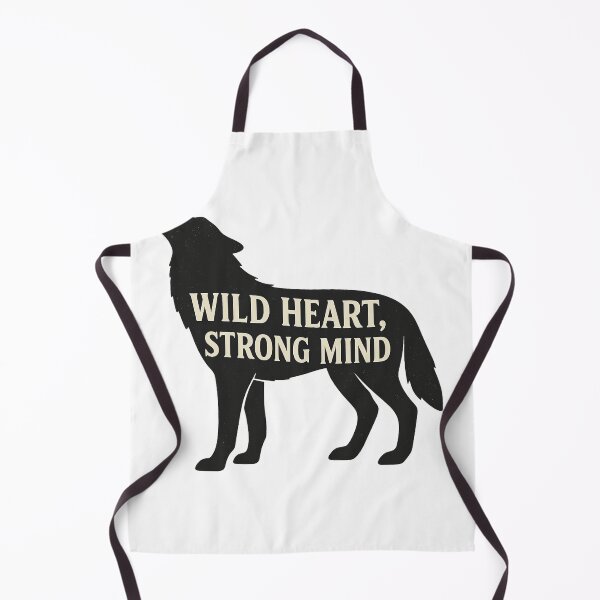 Item preview, Wild Heart Strong Mind – Wolf Silhouette Design designed and sold by MIArt Studio.