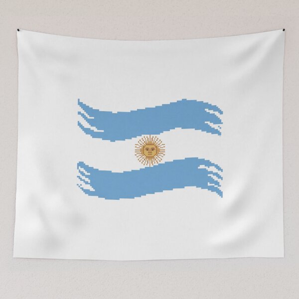 Item preview, Argentina Pixel Art Flag – Retro Distressed Design, Vintage Gamer Style designed and sold by CircinusStore.