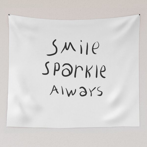 Item preview, Smile Sparkle Always Handwritten Message – Positive Motivational Lettering Design designed and sold by Beautiful art store.