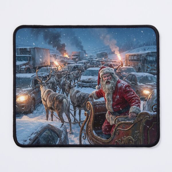 Item preview, Santa Claus in the Apocalyptic Traffic Jam designed and sold by Sartawsky.