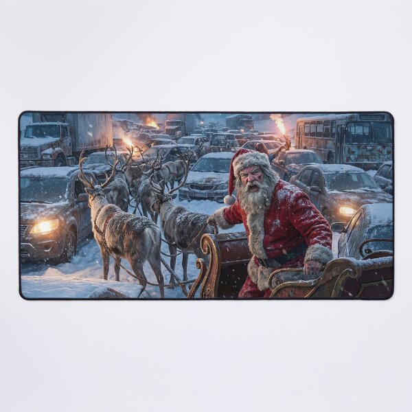 Item preview, Santa Claus in the Apocalyptic Traffic Jam designed and sold by Sartawsky.