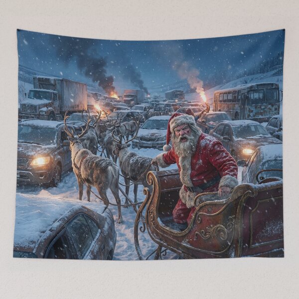 Item preview, Santa Claus in the Apocalyptic Traffic Jam designed and sold by Sartawsky.