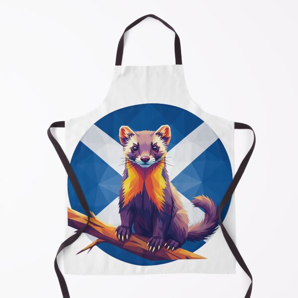Item preview, Scottish Pine Marten Design | Modern Saltire Flag Wildlife Art designed and sold by Loom on the Loch.