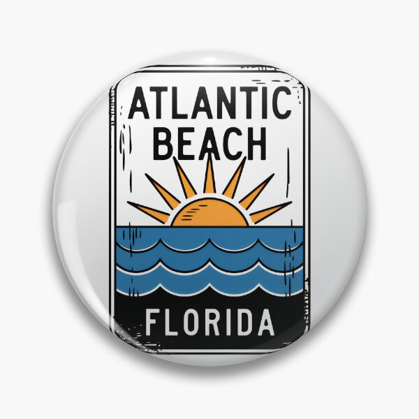 Item preview, Atlantic Beach Florida - Sign designed and sold by TheOldMittenIllustrated.