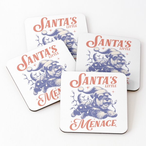 Item preview, Schnauzer Christmas - Santas Little Menace - Vintage Christmas -Schnauzer Mom - Gift for Schnauzer Owner designed and sold by sapnaela.
