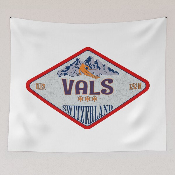 Item preview, Vals, Suiza, diseño de insignia de esquí vintage designed and sold by Wanderful-roads.