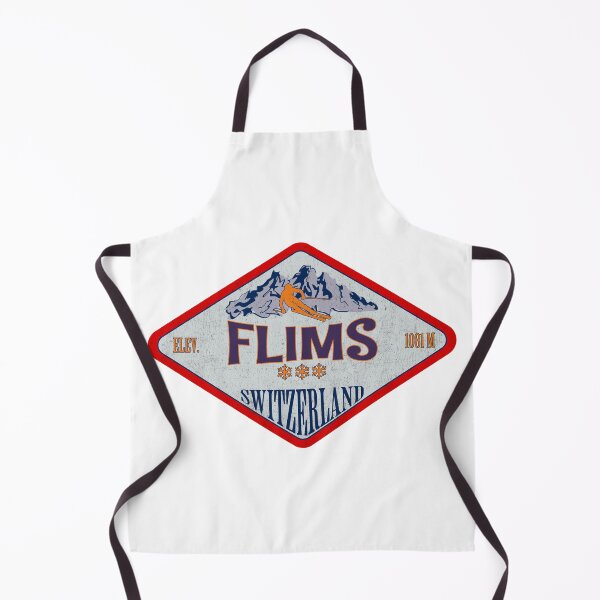Item preview, Flims, Switzerland, Vintage skiing badge design designed and sold by Wanderful-roads.