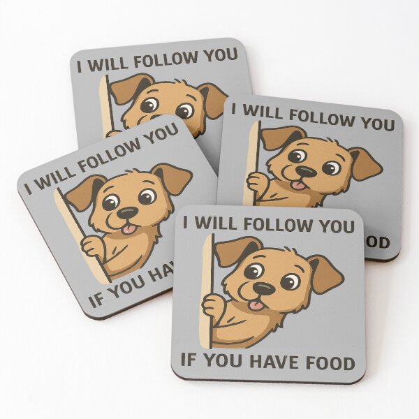 Item preview, Funny Dog Peek – I Will Follow You If You Have Food Design designed and sold by GRYFFWEAR.