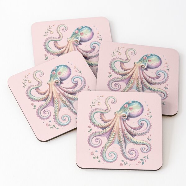 Item preview, Blooming Depths Vintage Floral Octopus Art designed and sold by Melted Mind Studio.