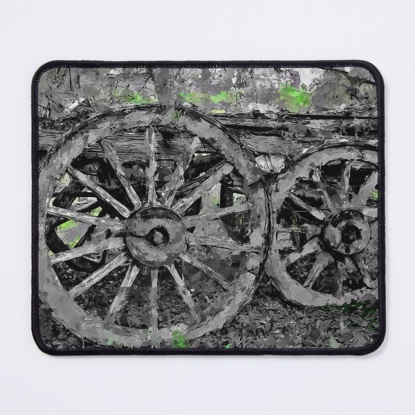Item preview, Impressionist Painting of Vintage Wagon Wheels - Epsom, Victoria, Australia designed and sold by Steven Jodoin.