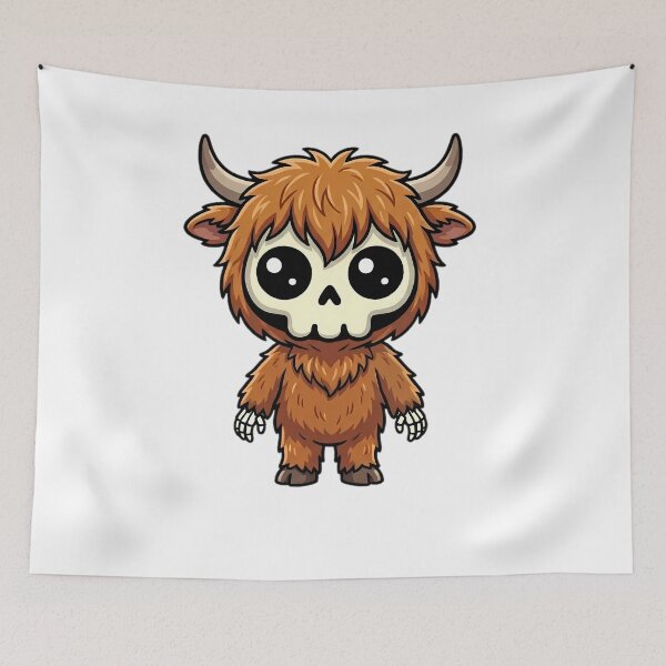 Item preview, Highland cow Boonis Skeleton designed and sold by Boonis Skeleton.