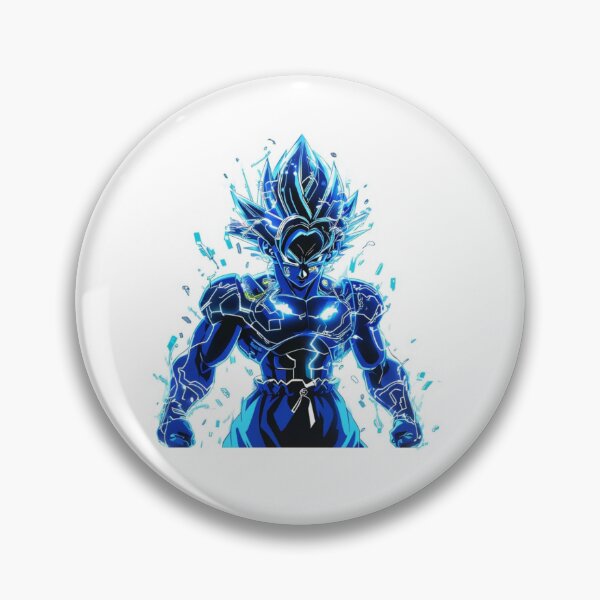 Item preview, Blue Surge Power Anime Tech Warrior Sticker designed and sold by Imaginarium of Chaos falcon88 .