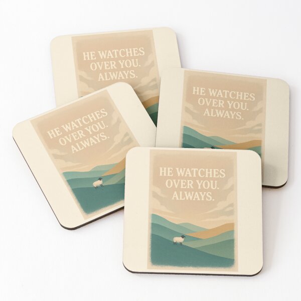 Item preview, He Watches Over You Always – Christian Pastoral Landscape Art designed and sold by astersgraphics.